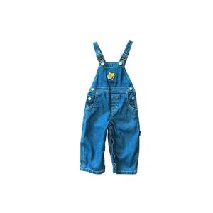 [Vintage] Baby LSU Tigers Denim Overalls - Size 18m